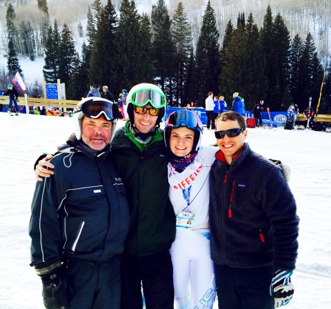 Big hugs from my fan club at World Championships!  All my favorite men from left to right: dad, brother and boyfriend/coach! 