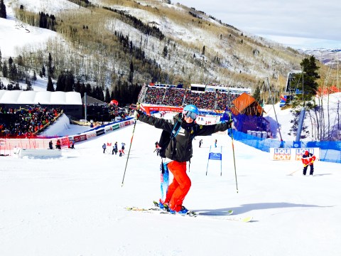 Second run inspection at the World Championship giant slalom in Beaver Creek!  