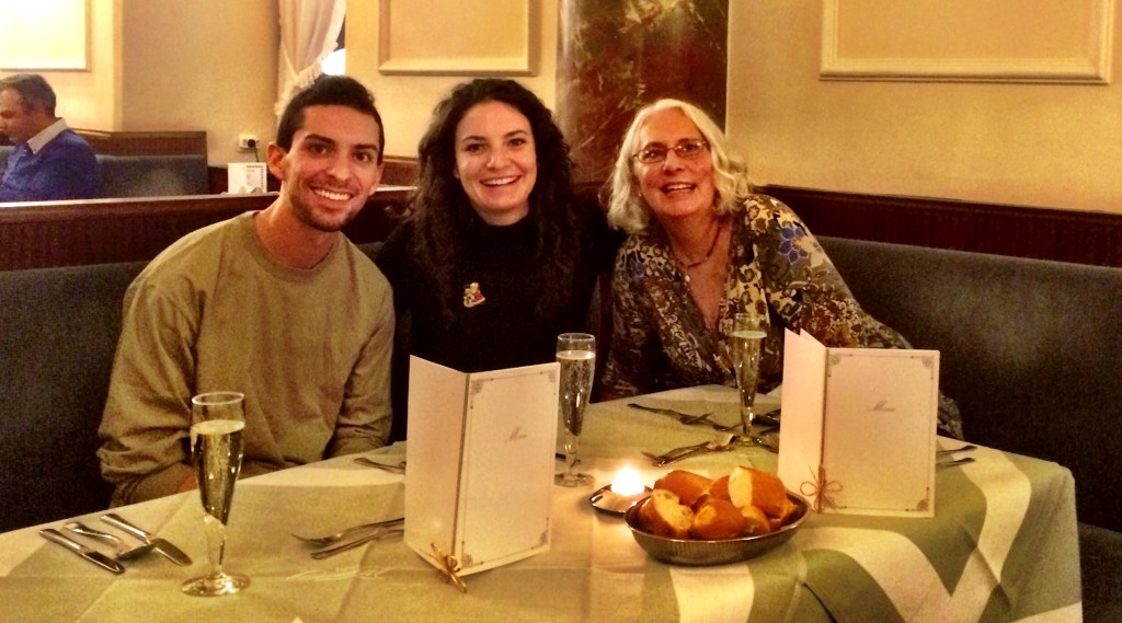 I was lucky enough to have my mom and brother keeping me company! 