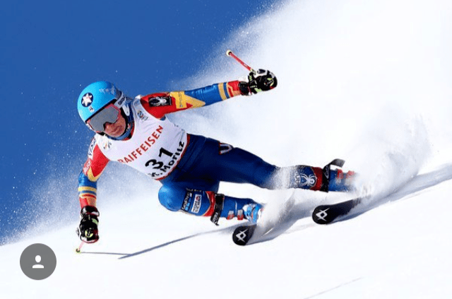 on my way to 21st place in the World Championship giant slalom